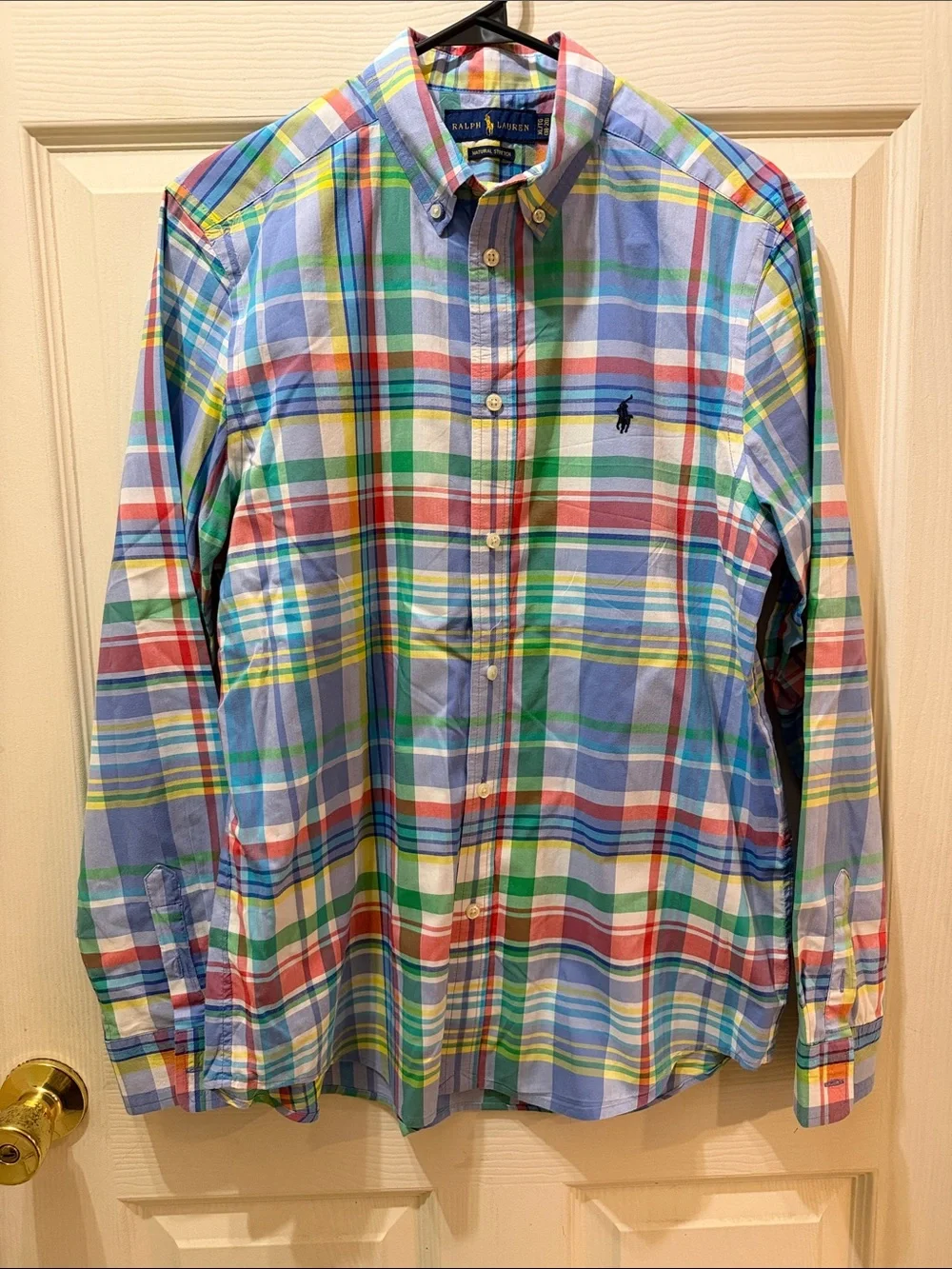Ralph Lauren Plaid Button-Down Shirt - Blue/Green/Red/Yellow